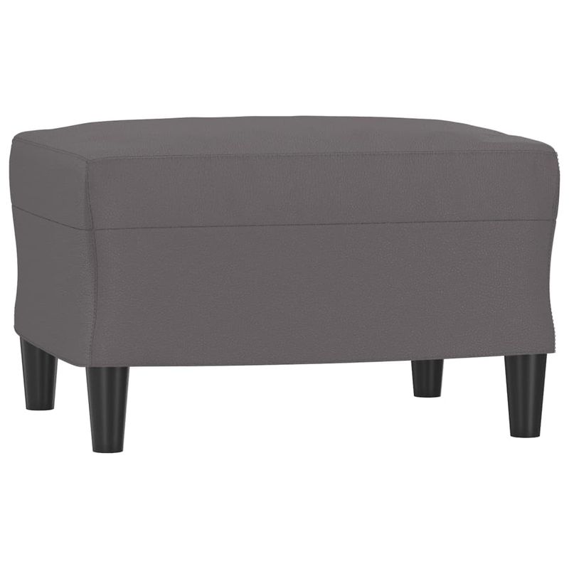 Casa si Gradina - Mobilier - Canapele si coltare - Canapele - Canapea cu 3 locuri si taburet, gri, 180 cm, piele ecologica - Infinity.ro