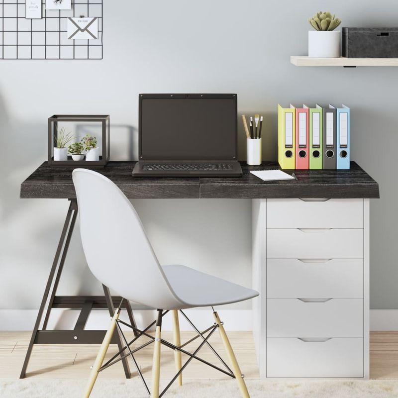Casa si Gradina - Mobilier - Feronerie si accesorii mobila - Blat de masa maro 120x60x(2-6) cm, lemn masiv stejar tratat, maro închis - Infinity.ro