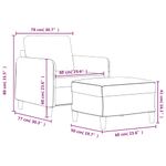 Casa si Gradina - Mobilier - Scaune si fotolii - Fotolii - Fotoliu canapea cu taburet, maro, 60 cm, material textil - Infinity.ro