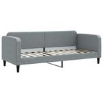 Casa si Gradina - Mobilier - Paturi si accesorii - Paturi - Pat de zi cu extensie si saltele, gri deschis, 80x200 cm textil - Infinity.ro