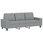 Casa si Gradina - Mobilier - Canapele si coltare - Canapele - Canapea cu 3 locuri si taburet, gri deschis, 180 cm, textil - Infinity.ro