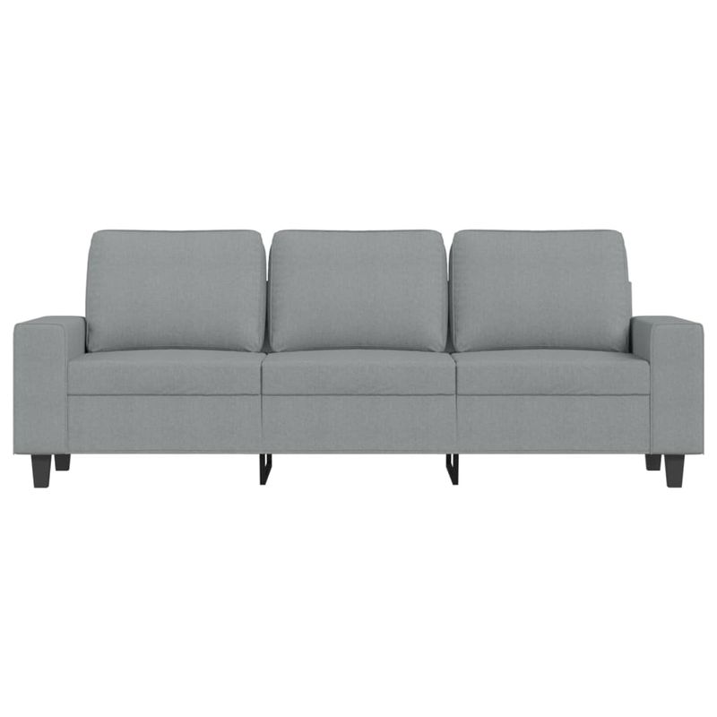 Casa si Gradina - Mobilier - Canapele si coltare - Canapele - Canapea cu 3 locuri si taburet, gri deschis, 180 cm, textil - Infinity.ro