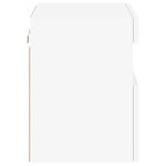 Casa si Gradina - Mobilier - Comode si corpuri - Comode - Comode TV de perete cu lumini LED, 2 buc., alb, 40x30x40 cm - Infinity.ro