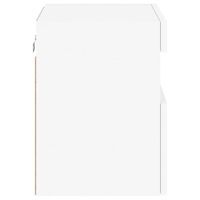 Casa si Gradina - Mobilier - Comode si corpuri - Comode - Comode TV de perete cu lumini LED, 2 buc., alb, 40x30x40 cm - Infinity.ro