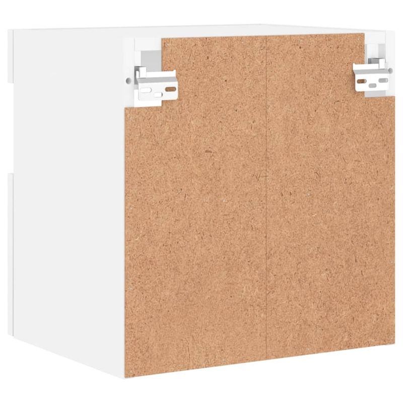 Casa si Gradina - Mobilier - Comode si corpuri - Comode - Comode TV de perete cu lumini LED, 2 buc., alb, 40x30x40 cm - Infinity.ro
