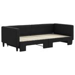 Casa si Gradina - Mobilier - Paturi si accesorii - Paturi - Pat de zi cu extensie, negru, 90x190 cm, textil - Infinity.ro