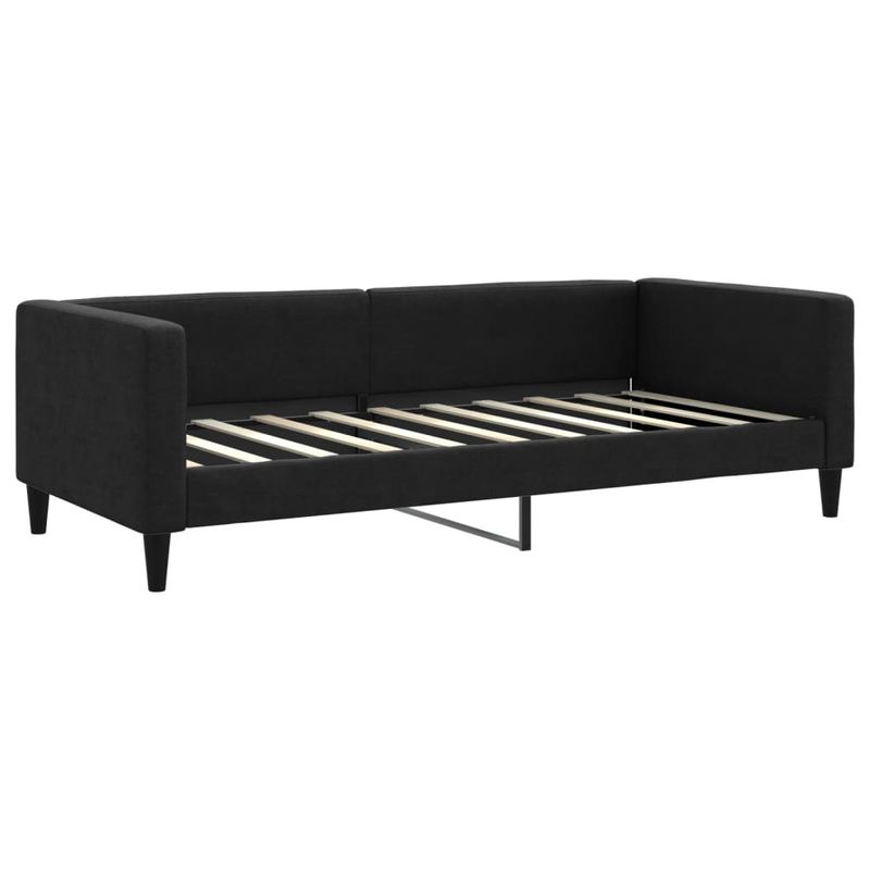 Casa si Gradina - Mobilier - Paturi si accesorii - Paturi - Pat de zi cu extensie, negru, 90x190 cm, textil - Infinity.ro