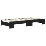 Casa si Gradina - Mobilier - Paturi si accesorii - Paturi - Pat de zi cu extensie, negru, 90x190 cm, textil - Infinity.ro