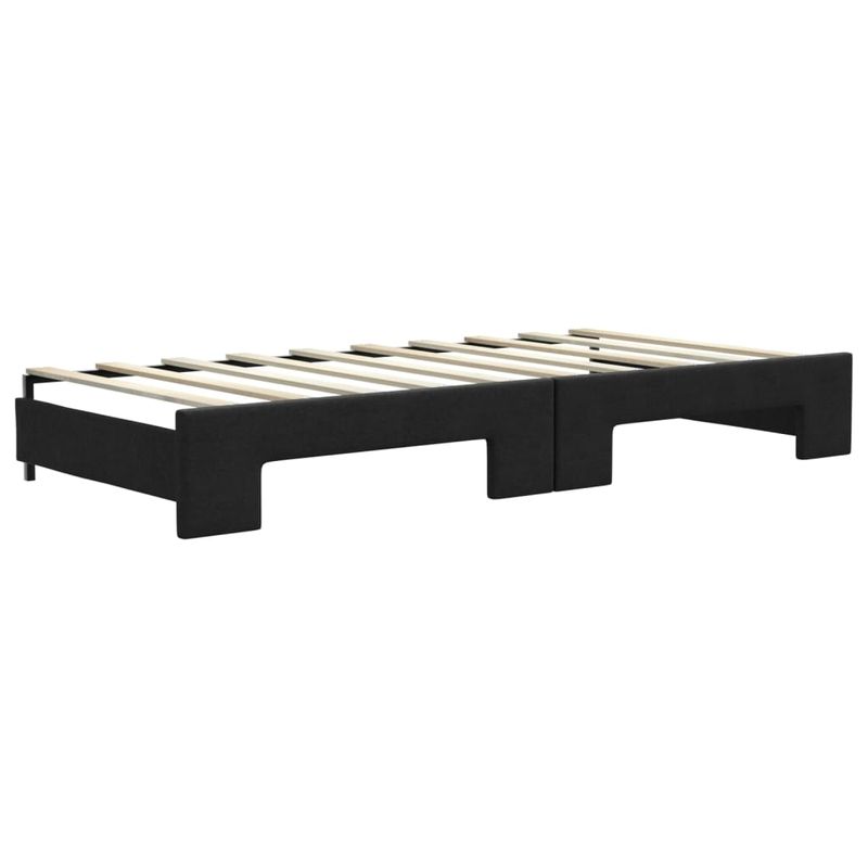 Casa si Gradina - Mobilier - Paturi si accesorii - Paturi - Pat de zi cu extensie, negru, 90x190 cm, textil - Infinity.ro
