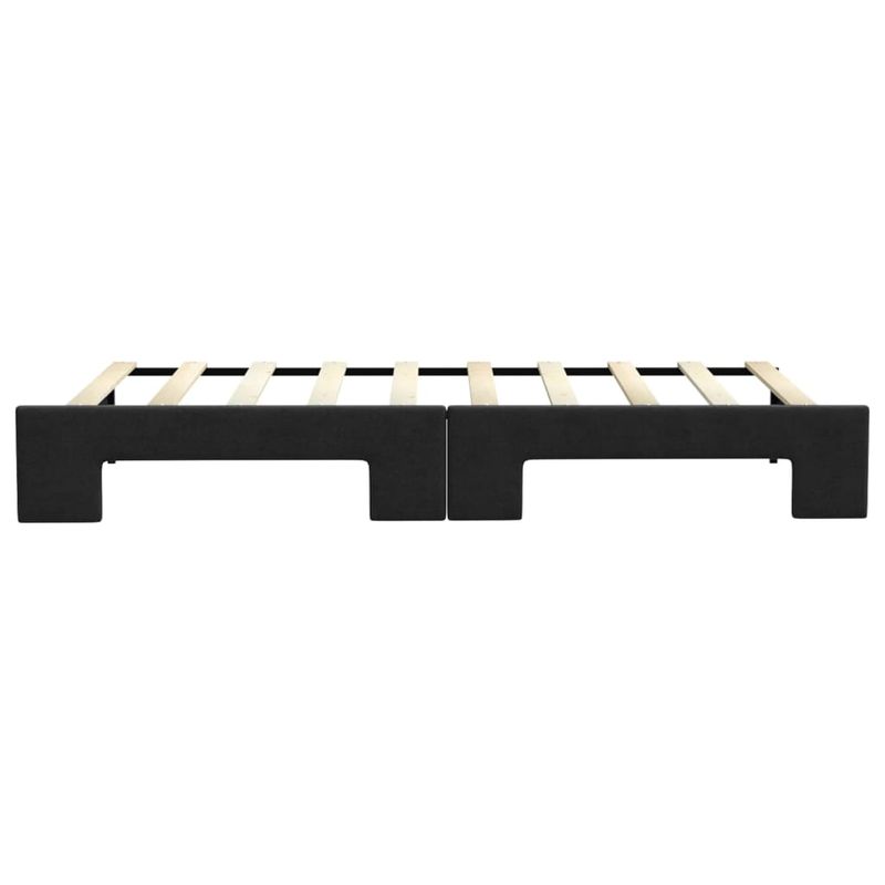 Casa si Gradina - Mobilier - Paturi si accesorii - Paturi - Pat de zi cu extensie, negru, 90x190 cm, textil - Infinity.ro