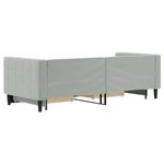 Casa si Gradina - Mobilier - Paturi si accesorii - Paturi - Pat de zi cu extensie si sertare, gri deschis 80x200 cm catifea - Infinity.ro