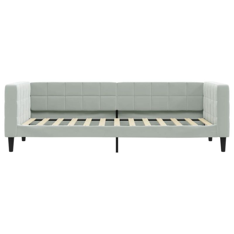 Casa si Gradina - Mobilier - Paturi si accesorii - Paturi - Pat de zi cu extensie si sertare, gri deschis 80x200 cm catifea - Infinity.ro