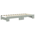Casa si Gradina - Mobilier - Paturi si accesorii - Paturi - Pat de zi cu extensie si sertare, gri deschis 80x200 cm catifea - Infinity.ro