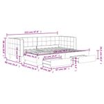 Casa si Gradina - Mobilier - Paturi si accesorii - Paturi - Pat de zi cu extensie si sertare, gri deschis 80x200 cm catifea - Infinity.ro