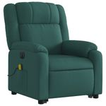 Ingrijire personala si Cosmetice - Sanatate si wellness - Articole wellness - Fotolii de masaj - Fotoliu electric masaj rabatabil / ridicare verde inchis textil - Infinity.ro
