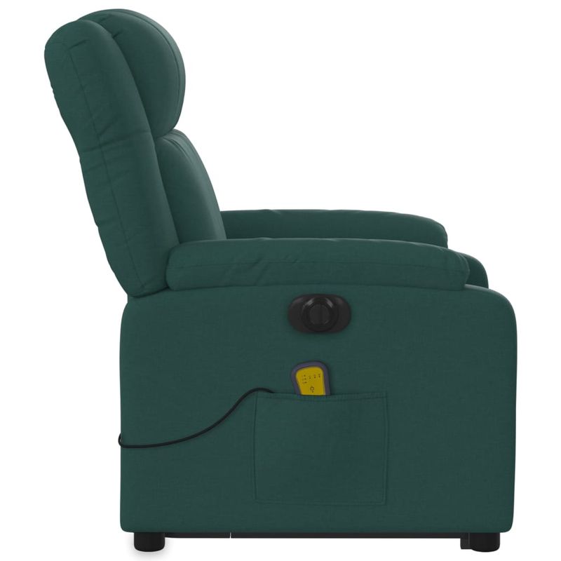 Ingrijire personala si Cosmetice - Sanatate si wellness - Articole wellness - Fotolii de masaj - Fotoliu electric masaj rabatabil / ridicare verde inchis textil - Infinity.ro