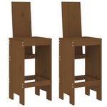 Casa si Gradina - Gradina si terasa - Mobilier exterior - Scaune si sezlonguri gradina - Scaune de bar 2 buc. maro miere 40x42x120 cm lemn masiv de pin - Infinity.ro
