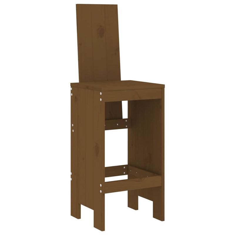 Casa si Gradina - Gradina si terasa - Mobilier exterior - Scaune si sezlonguri gradina - Scaune de bar 2 buc. maro miere 40x42x120 cm lemn masiv de pin - Infinity.ro