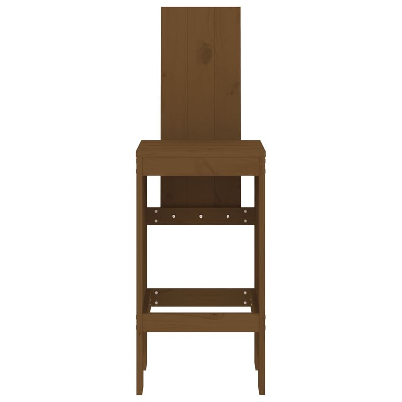Casa si Gradina - Gradina si terasa - Mobilier exterior - Scaune si sezlonguri gradina - Scaune de bar 2 buc. maro miere 40x42x120 cm lemn masiv de pin - Infinity.ro