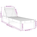 Casa si Gradina - Gradina si terasa - Mobilier exterior - Scaune si sezlonguri gradina - Sezlonguri, 2 buc., 199,5x60x74 cm, lemn masiv pin - Infinity.ro