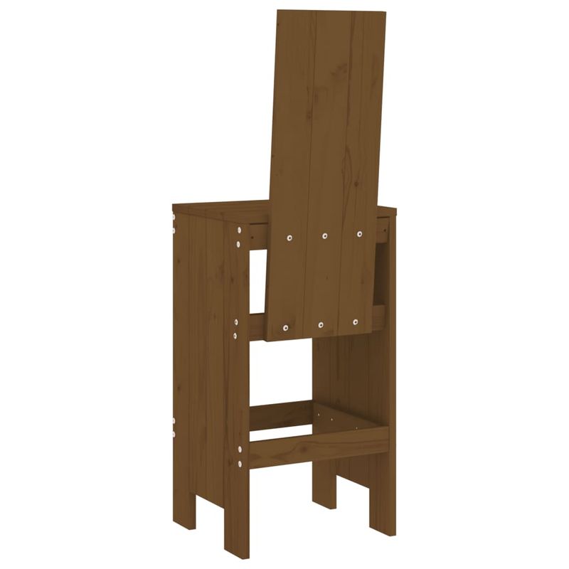 Casa si Gradina - Gradina si terasa - Mobilier exterior - Scaune si sezlonguri gradina - Scaune de bar 2 buc. maro miere 40x42x120 cm lemn masiv de pin - Infinity.ro