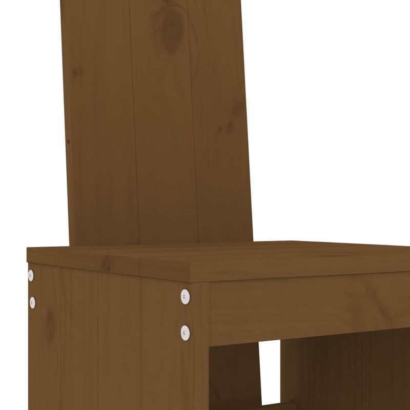 Casa si Gradina - Gradina si terasa - Mobilier exterior - Scaune si sezlonguri gradina - Scaune de bar 2 buc. maro miere 40x42x120 cm lemn masiv de pin - Infinity.ro