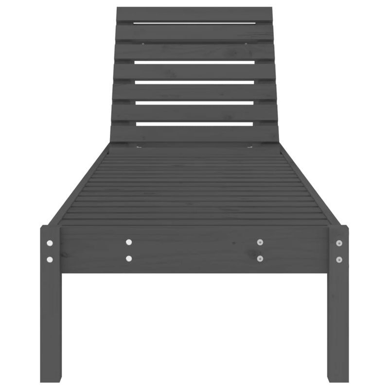 Casa si Gradina - Gradina si terasa - Mobilier exterior - Scaune si sezlonguri gradina - Sezlonguri, 2 buc., gri, 199,5x60x74 cm, lemn masiv pin - Infinity.ro