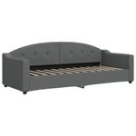 Casa si Gradina - Mobilier - Paturi si accesorii - Paturi - Pat de zi cu extensie si sertare, gri inchis, 80x200 cm textil - Infinity.ro