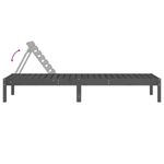 Casa si Gradina - Gradina si terasa - Mobilier exterior - Scaune si sezlonguri gradina - Sezlonguri, 2 buc., gri, 199,5x60x74 cm, lemn masiv pin - Infinity.ro