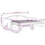 Casa si Gradina - Mobilier - Paturi si accesorii - Paturi - Pat de zi cu extensie si saltele verde inchis 100x200cm catifea - Infinity.ro