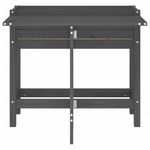 Casa si Gradina - Gradinarit si plante - Plante si ghivece - Ghivece si suporturi - Jardiniera de gradina cu blat pliabil gri lemn masiv pin - Infinity.ro