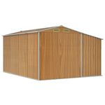 Casa si Gradina - Gradina si terasa - Casute de gradina - Sopron de gradina maro deschis 277x365,5x179 cm otel galvanizat - Infinity.ro