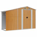 Casa si Gradina - Gradina si terasa - Casute de gradina - Sopron de gradina maro deschis 277x365,5x179 cm otel galvanizat - Infinity.ro