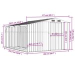 Casa si Gradina - Gradina si terasa - Casute de gradina - Sopron de gradina maro deschis 277x365,5x179 cm otel galvanizat - Infinity.ro