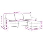 Casa si Gradina - Mobilier - Canapele si coltare - Canapele - Canapea cu 3 locuri si taburet, galben, 180 cm, catifea - Infinity.ro