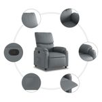 Casa si Gradina - Mobilier - Scaune si fotolii - Fotolii - Fotoliu rabatabil, gri, piele ecologica - Infinity.ro