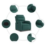 Casa si Gradina - Mobilier - Scaune si fotolii - Fotolii - Fotoliu rabatabil, verde inchis, material textil - Infinity.ro