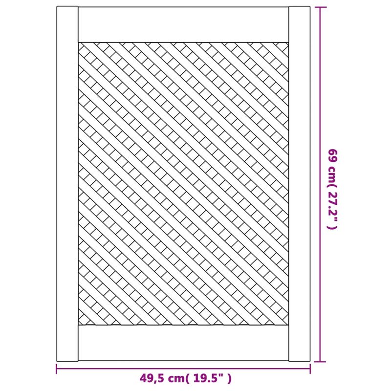 Casa si Gradina - Mobilier - Dulapuri si sifoniere - Dulapuri - Usi de dulap cu zabrele 2 buc. 49,5x69 cm, lemn masiv de pin - Infinity.ro