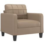 Casa si Gradina - Mobilier - Seturi de mobilier - Seturi living - Set de canapele cu perne, 3 piese, cappuccino, piele ecologica - Infinity.ro