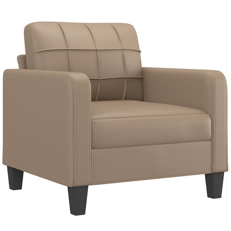 Casa si Gradina - Mobilier - Seturi de mobilier - Seturi living - Set de canapele cu perne, 3 piese, cappuccino, piele ecologica - Infinity.ro
