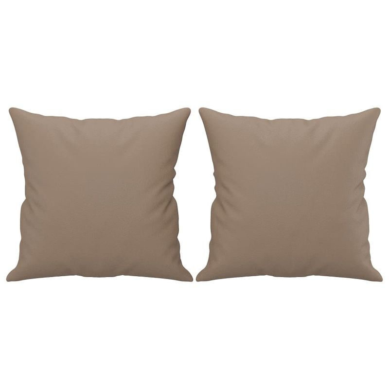 Casa si Gradina - Mobilier - Seturi de mobilier - Seturi living - Set de canapele cu perne, 3 piese, cappuccino, piele ecologica - Infinity.ro