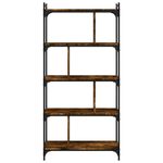 Casa si Gradina - Mobilier - Biblioteci si rafturi - Biblioteci - Biblioteca cu 5 niveluri, stejar fumuriu, 76x32x158 cm, lemn - Infinity.ro