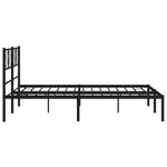 Casa si Gradina - Mobilier - Paturi si accesorii - Paturi - Cadru de pat metalic cu tablie, negru, 150x200 cm - Infinity.ro