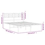 Casa si Gradina - Mobilier - Paturi si accesorii - Paturi - Cadru de pat metalic cu tablie, negru, 150x200 cm - Infinity.ro