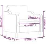 Casa si Gradina - Mobilier - Scaune si fotolii - Fotolii - Fotoliu canapea, gri inchis, 60 cm, material textil - Infinity.ro