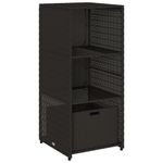 Casa si Gradina - Gradina si terasa - Mobilier exterior - Dulapuri si lazi depozitare exterior - Dulap depozitare de gradina, negru, 50x55x115 cm, poliratan - Infinity.ro