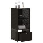 Casa si Gradina - Gradina si terasa - Mobilier exterior - Dulapuri si lazi depozitare exterior - Dulap depozitare de gradina, negru, 50x55x115 cm, poliratan - Infinity.ro