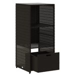 Casa si Gradina - Gradina si terasa - Mobilier exterior - Dulapuri si lazi depozitare exterior - Dulap depozitare de gradina, negru, 50x55x115 cm, poliratan - Infinity.ro