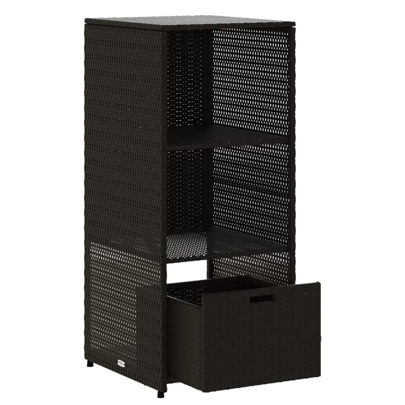 Casa si Gradina - Gradina si terasa - Mobilier exterior - Dulapuri si lazi depozitare exterior - Dulap depozitare de gradina, negru, 50x55x115 cm, poliratan - Infinity.ro