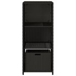 Casa si Gradina - Gradina si terasa - Mobilier exterior - Dulapuri si lazi depozitare exterior - Dulap depozitare de gradina, negru, 50x55x115 cm, poliratan - Infinity.ro